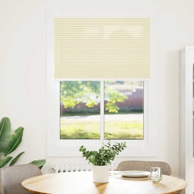 vidaXL - Plissé - rolgordijn - 85x100 - cm - stofbreedte - 84,4 - cm - polyester - crème