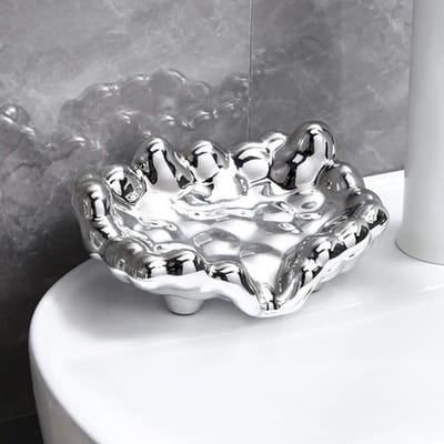 Quick Drain Wit/Gouden/Zilver Kleur Zeepbakje Wastafel Aanrecht Opbergbak Accessoires voor toiletruimtes