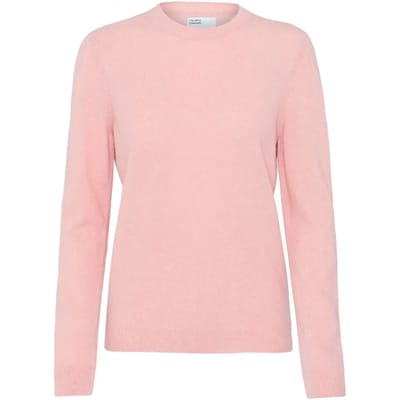 Damestrui met Ronde Hals in wol Colorful Standard Light Merino Faded Pink