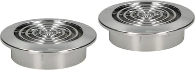 Rond Ventilatie Rooster met Insectenhor Chroom Diameter 45 mm