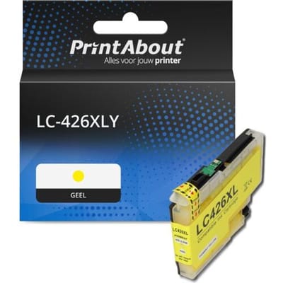PrintAbout Inktcartridge LC-426XLY Geel Hoge capaciteit geschikt voor Brother