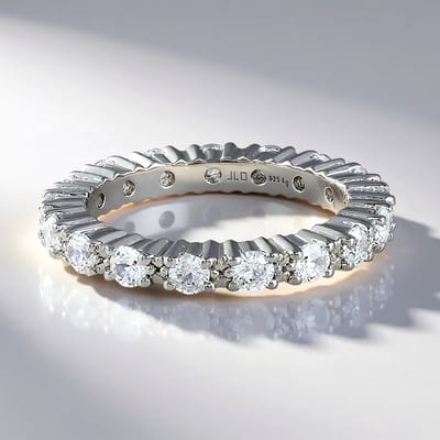 Cavill - Brede 925 Sterling Zilveren Ring met Cambodjaanse Zirkonia 1.49 ct - Pavé Zirkonia Ringen Dames - Elegante Ronde Briljant Ring