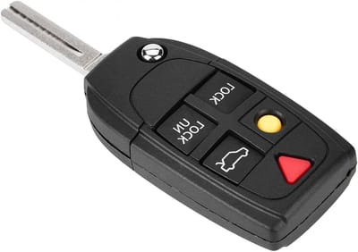 Keyless Flip Folding Sleutelhoes voor Auto met Afstandsbediening - Geschikt voor S60, S80, V70, XC70, XC90, Duurzaam en Handig