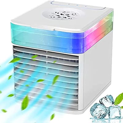 Mini Airconditioner - Luchtkoeler - Persoonlijke Koeling - 4-in-1 Functie - USB Aangedreven - Wit