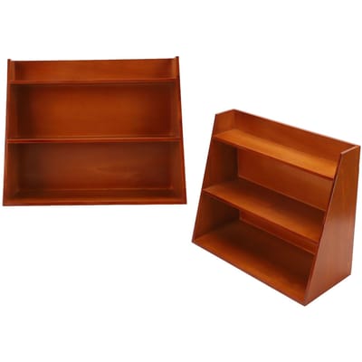 Vintage Displayplank Houten 3 Laags Opslag Vrijstaand Wandmontage Decoratief Bureau Rek voor Koffiekopje Parfum brown