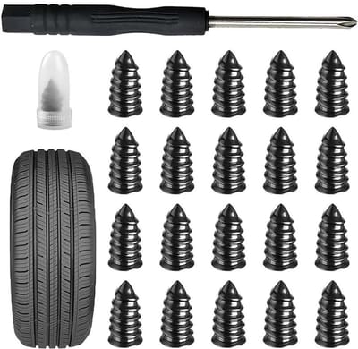 Bandenreparatie Set - Reparatieset Banden - Noodreparatie Banden - Zelfreparatie Zonder Demontage - 20 Stuks - Zwart
