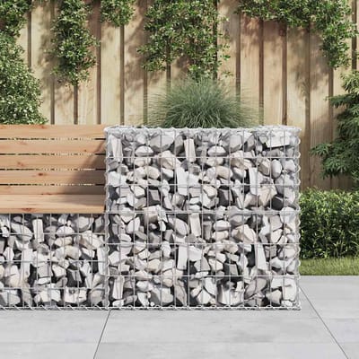 vidaXL - Schanskorf - 70x70x65 - cm - gegalvaniseerd - ijzer - zilverkleurig