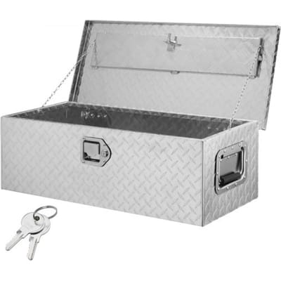 VEVOR 762 x 330 x 244 mm Gereedschapskist voor Vrachtwagenbed, Afsluitbare 64 l Vrachtwagenkist Gereedschapskist Opslag Gereedschapskist, 30 kg Draagvermogen Gereedschapskist Organizer voor Camper, Auto etc.