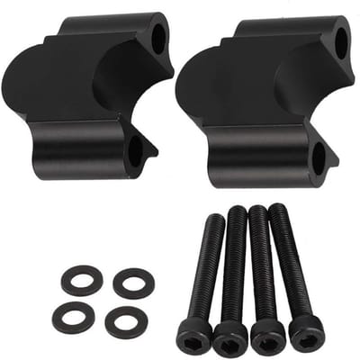 Motorfiets Stuurverhogingsklem - Universeel - Aluminium - 7/8'' 22mm - Zwart Kleur - Montage - Accessoire