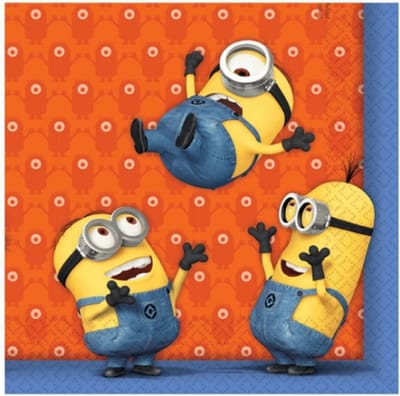 Minions thema feest servetten 33 x 33 cm papier - 40x - Kinderfeestje/verjaardag