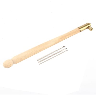 Tambour Crochet Ergonomique Poignée Antidérapante Facile à Utiliser Broderie Française Crochet avec 3 beige