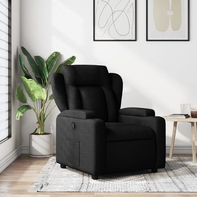 vidaXL - Relaxfauteuil - Zwarte - Stof