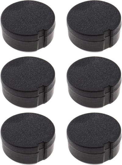 Dailygoods- Drempelbekleding 6 Stuks - Drempeldoppen - Vervanging - ABS Kunststof - Zwart - Stofdicht