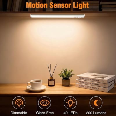 Solvix Kastlamp met Bewegingsmelder - Duurzaam ABS - Dimbaar met 3 Kleurtemperaturen - Oplaadbaar via USB-C - Voor Keuken en Kasten