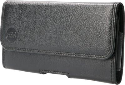HEM (Rund) Leer Broekriem Hoesje – 175 x 85 x 15 mm – Zwart Universeel Broekriem Telefoonhoesje