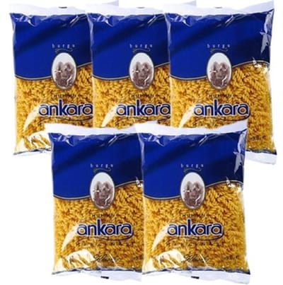 Nuh’un Ankara Burgu Makarna 5x 500g – Fusilli Pasta Voordeelpak, Premium Durum Tarwe Pasta