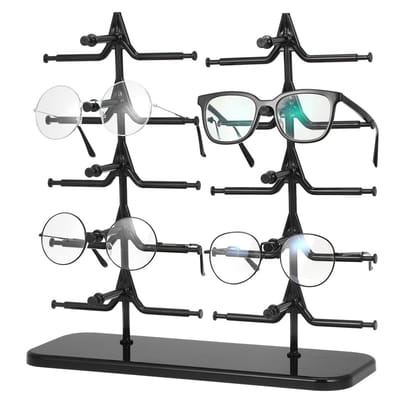 Dailygoods- Zonnebrilhouder Elegant - Organizer - Displayrek - Opberghouder - Meerdere Lagen - ABS-kunststof - 37x34x13,5 cm - Brillenrek