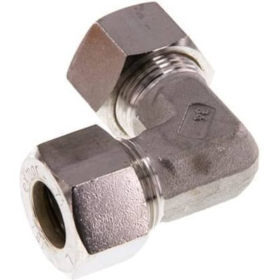 15L RVS L-Knelfitting 90 graden 315 Bar DIN 2353 - FL2E-O-ST-15-L