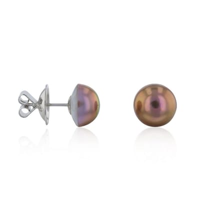Luna-Pearls - 315.0447 - Oorstekers - Dames - 925er Zilver gerhodineerd - Mabeperle