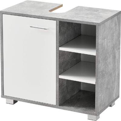 Wastafel Onderkast - Wastafelonderkasten - 3 Opbergvakken - Badkamer Kastje - Wastafel - Wastafelmeubel - Wastafel Onderkast Met Uitsparing - Wastafelkast - Badkamer Kastjes Staand - Badkamer Kastje Onder Wastafel