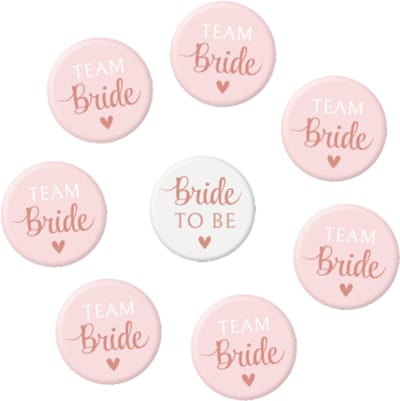 Button - Bride to be-Team bride - 8 stuks