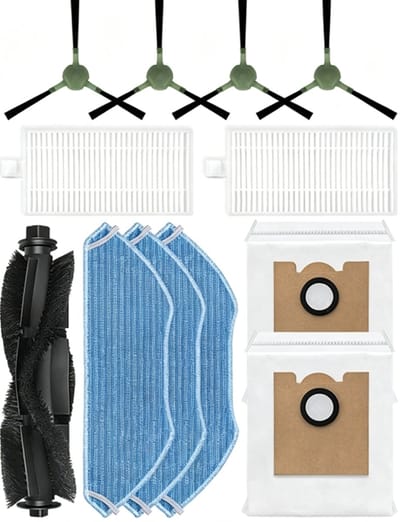 12 stuks - 1 hoofdborstel, 3 reinigingsdoeken, 2 stofzakken, 4 zijborstels, 2 filters - Voor Lefant M2 / M2 Pro / M2S Pro stofzuiger - Accessoire-vervanging