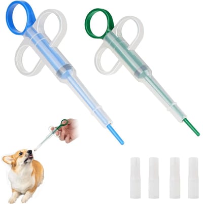 TOVBMUP Pillenbak - 2-pack - Pillendispenser voor katten - Pillenbak - Pillenbak Care Push-Pole Pillenbak - Voor katten en kleine honden