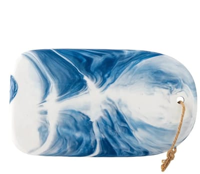 Bloomingville Snijplank aardewerk blauw Aiden 35cm