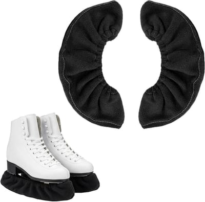 Elastic Skate Beschermers voor IJshockey en Kunstschaatsen - Universele Bescherming voor Mannen, Vrouwen en Kinderen, Zwart, Polyester