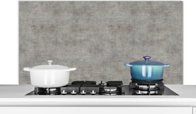 Spatscherm keuken 120x60 cm - Kookplaat achterwand Beton - Muur - Patronen - Muurbeschermer - Spatwand fornuis - Hoogwaardig aluminium