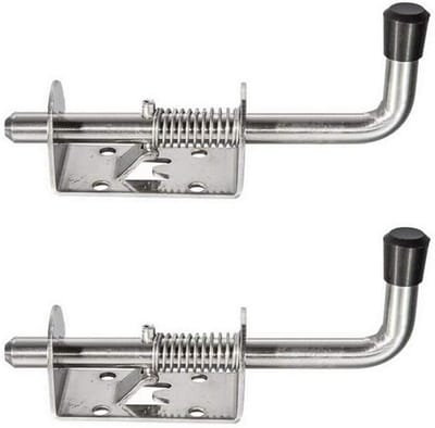Zware Stalen Lente Latch voor Garage en Schuurdeur - 120mm Lente Bouten, Duurzaam en Betrouwbaar