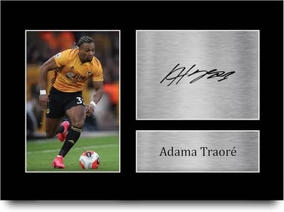 Gedrukte Foto - Gesigneerde Foto Wanddecoratie - Cadeau voor Fans - Hoge Kwaliteit Reproductie - A4 (297x210mm) - Zwart