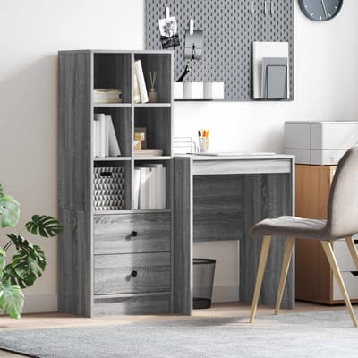 vidaXL - Bureau - Grijs - Sonoma - 105,5 - x - 50 - x - 127 - cm - 2 - st