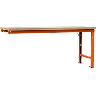 Manuflex aanbouw-werkbank Profi speciaal, tafelblad kunststof, 2000 x 700 mm, roodoranje