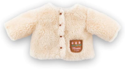 Poppenjas - Jasje Vestje - Aankleedplezier - Zacht nepbont - 36 cm pop - Lichtbruin