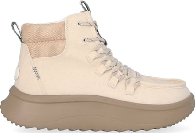 Hey Dude Wendy Peak Apres Coated Twill - Dames Botjes - Ivory - Zachte Voering - Verwijderbare Inlegzool