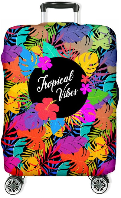 FEROCITY - Kofferhoes S (18"-22") Flexibel - Gemakkelijk schoon te maken - Nylon - Tropical Vibes