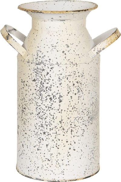 Clayre & Eef Decoratie Melkbus 15x11x23 cm Beige Grijs IJzer