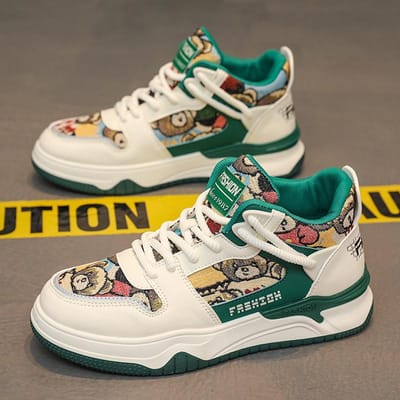 Klassieke Casual Schoenen voor Mannen Veelzijdige Board Schoenen Schattige en Modieuze Sportschoenen Lichte en Trendy Studentenschoenen 43 groen