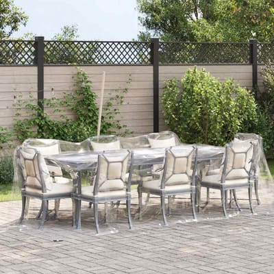 vidaXL - Doorzichtig - zeildoek - met - zeilringen - 2x6 - m - PVC