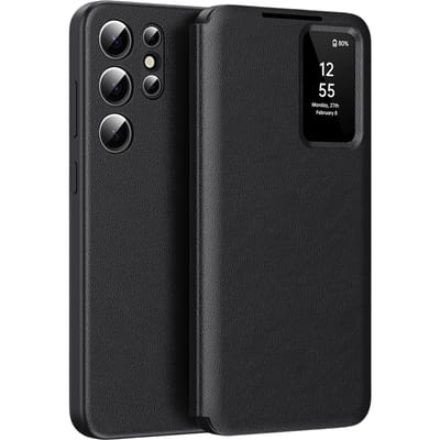 CaseBody Samsung Galaxy S24 Ultra Smart Cover Zwart