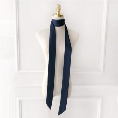 Effen Kleur Smalle Strook Dunne Sjaal Dames Sjaal Taille Riem Hoofdband Stropdas Tas Lint Lint Vloot