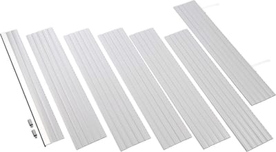 Schellenberg 20086 Rolluikset PVC Mini voor 40 mm stalen buisassen – 80 x 100 cm wit, breedte kan worden ingekort, incl. rolluikbeugels, aluminium eindstrip, stoppluggen