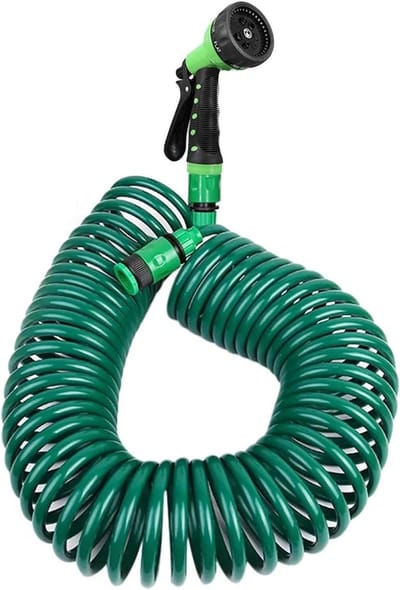 Tuinslang - Flexibele slang - Planten water geven - Intrekbaar ontwerp - 15 meter - Groen