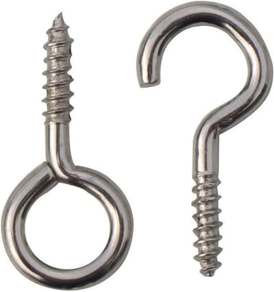 Gordijn Haken - Draad haken ogen - Gordijnen Ophangen - Nikkel Materiaal - 25 stuks - Nikkel