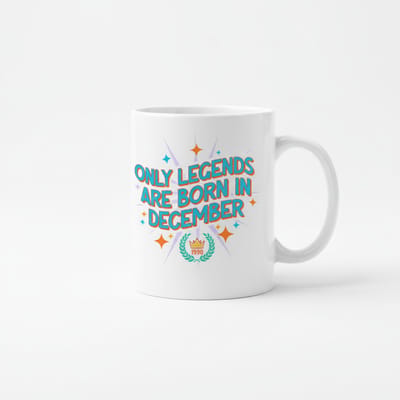 Only Legends Are Born in December Mok – Verjaardagscadeau voor December Geboren | Keramische Koffiemok 330 ml