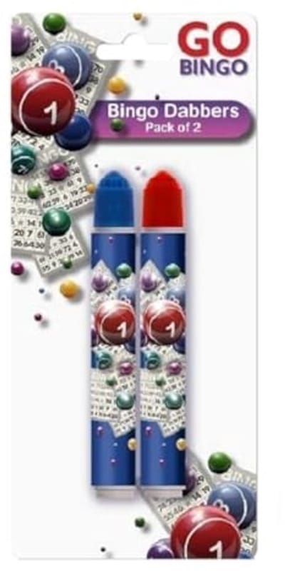 Bingo Dabbers 2 Pack Rood en Blauw - Perfect voor Bingohallen en Thuis Spelletjes