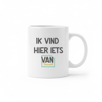 Ik Vind Hier Iets Van Keramische Mok 330 ml – Grappige Quote Koffie- en Theemok