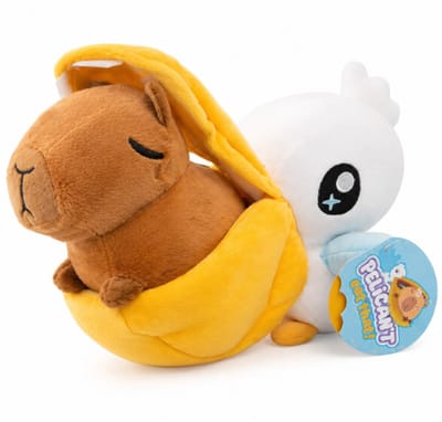 Topknuffels® Pelikaan met Kleine Capibara Pluche Knuffel 25 cm - Speelgoed Knuffels voor Kinderen Jongens Meisjes - Kawaii Kussen - Capybara Vogel Knuffeldier - Pelican TikTok Plush Toy