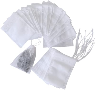 100x theezakje - Theefliter - Theezeef - Losse thee - Tea infuser - Thee zetten - Wegwerpzakjes - 5x7 cm - Keukenaccessoire - Jonyx